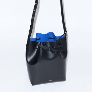 MANSUR GAVRIEL Mini Bucket bag purse Black / Royal Blue